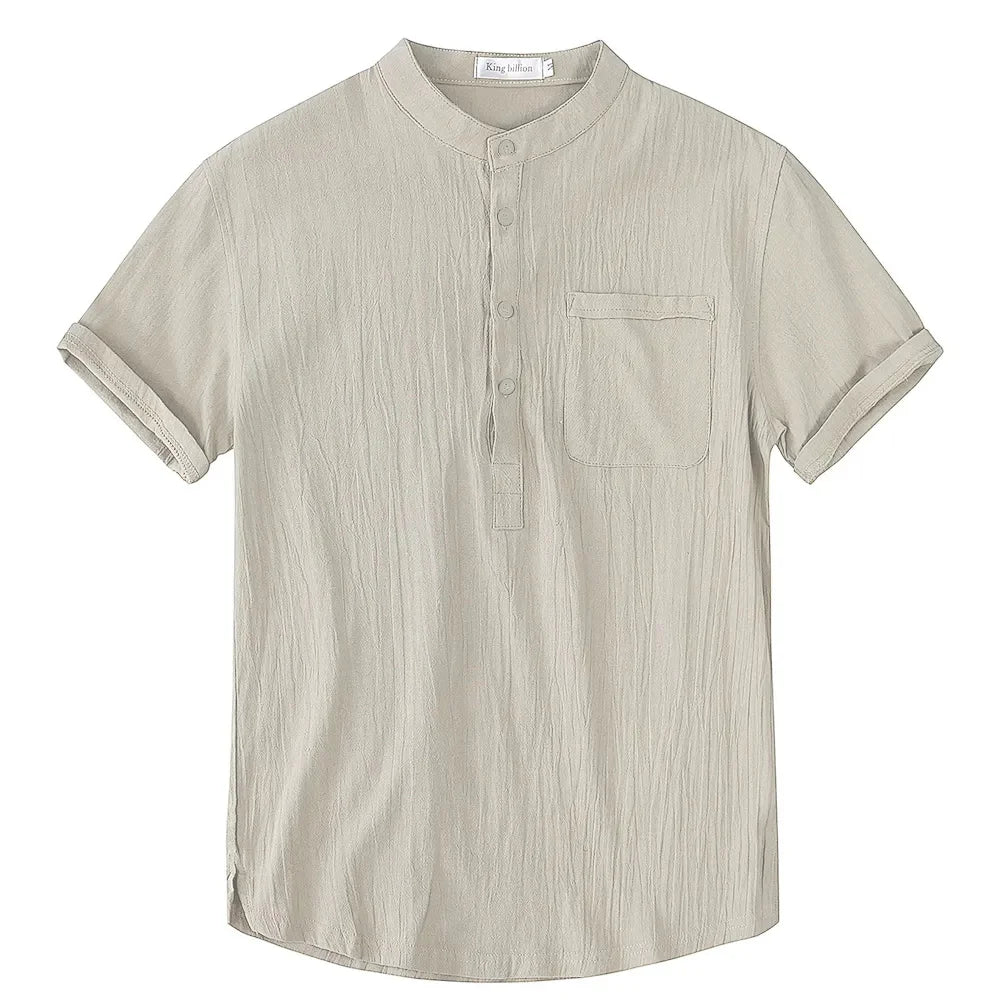 Leinen-Henley-Shirt