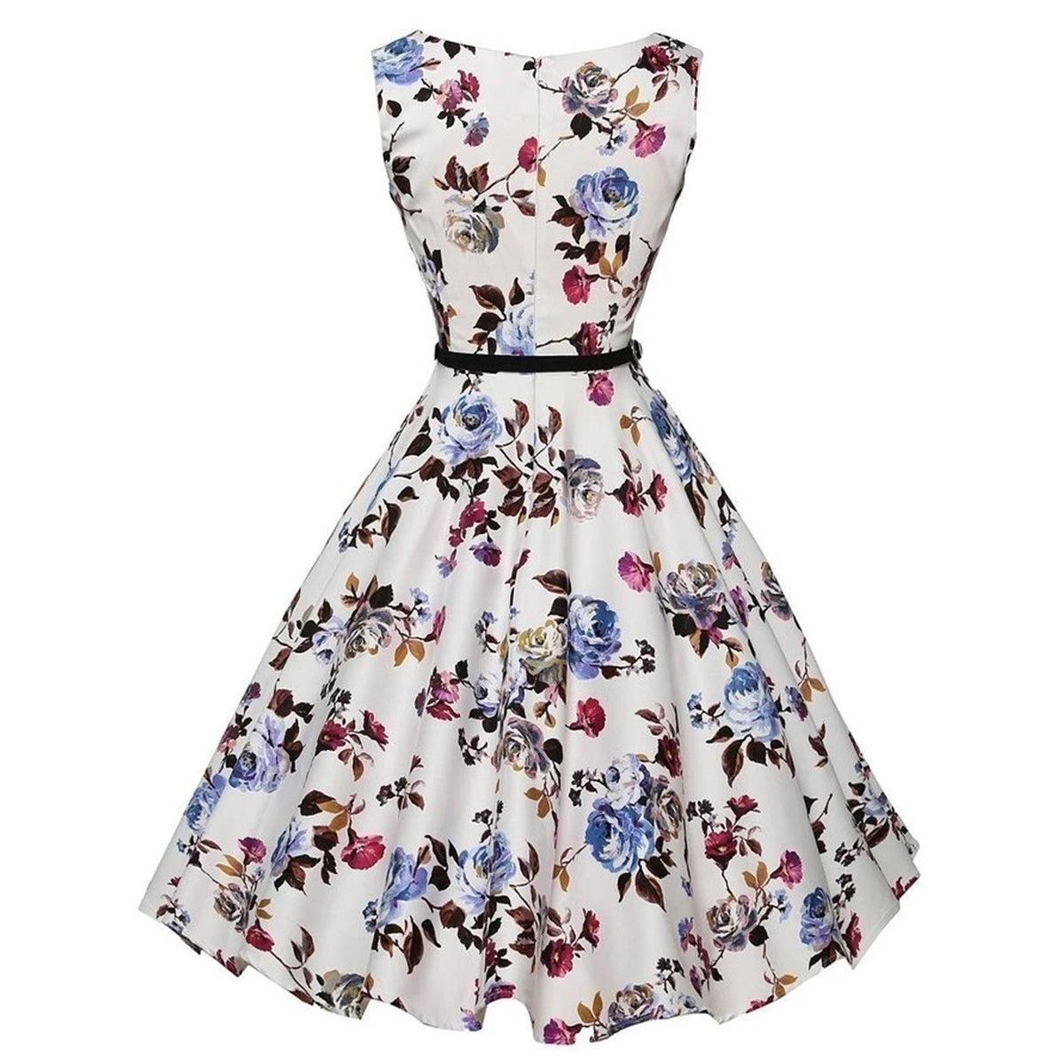 Vintage Floral Midi Dress