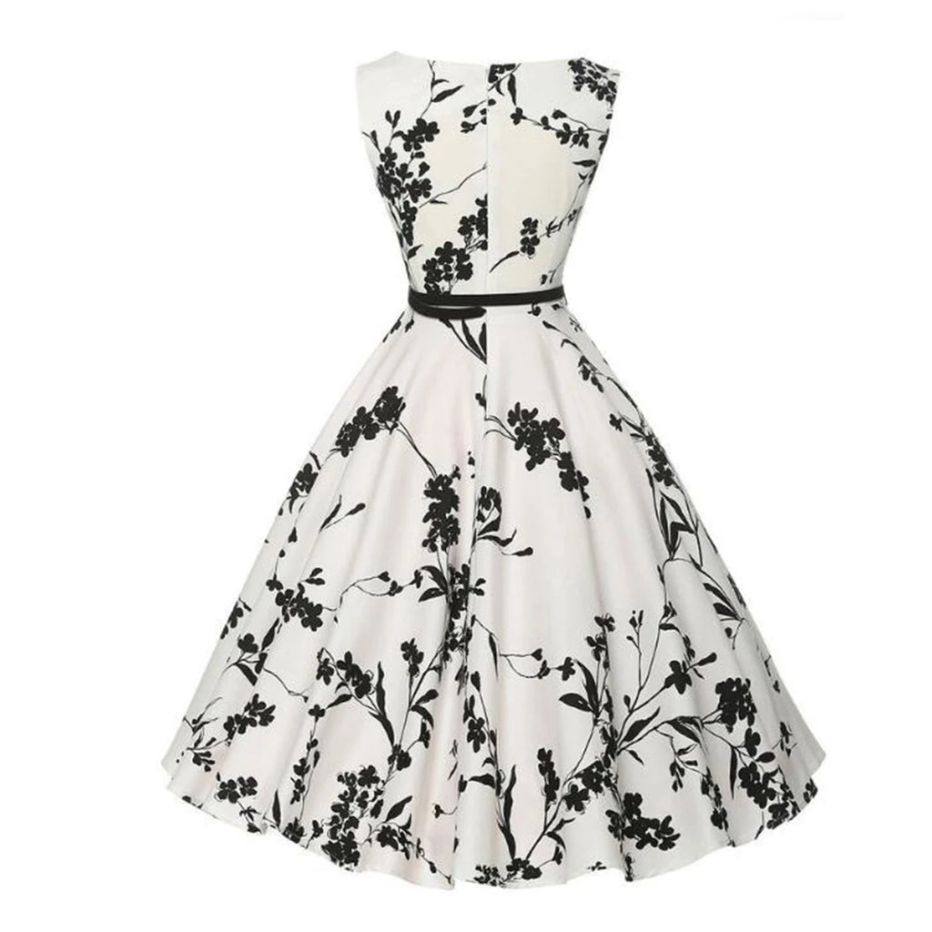 Vintage Midi-Blumenkleid