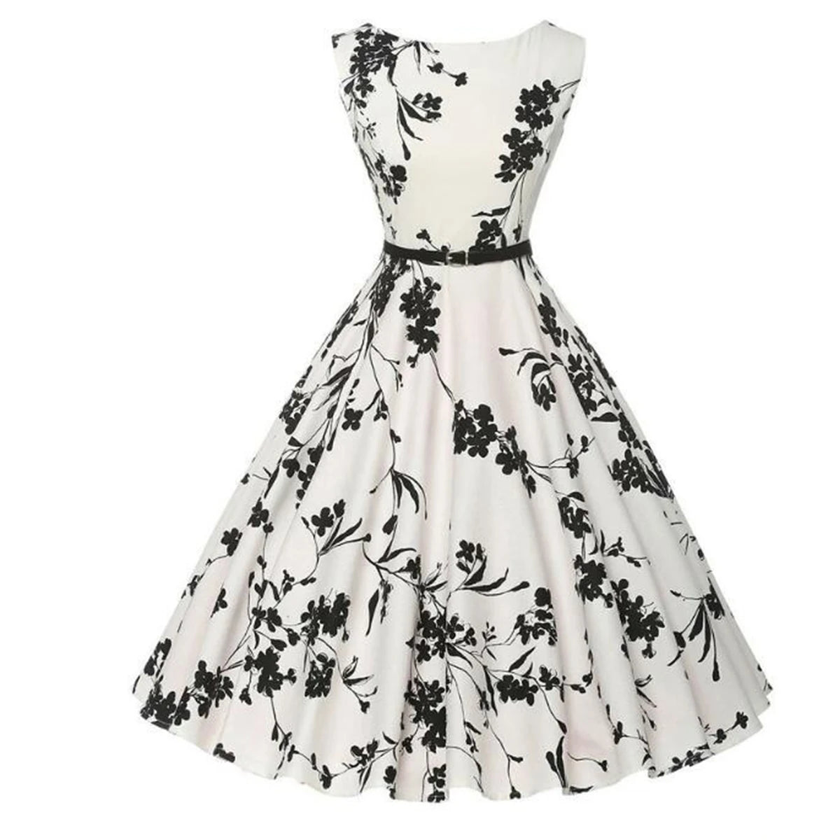 Vintage Floral Midi Dress