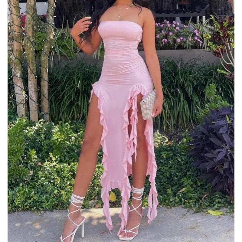 Strapless Midi Dress Elegance